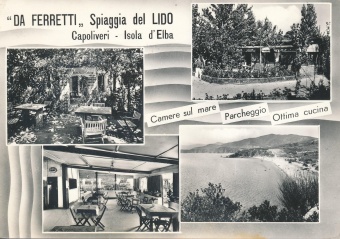 Digitalna vsebina dCOBISS (Da Ferretto [Slikovno gradivo] : Spaggia del LIDO : Capoliveri : isola d'Elba : camere sul mare : Parcheggio : Ottima cucina : da Ferretti cucina casalinga bolognese - lasagne - tortellini - tortelloni - vini dell'Elba = Ferretti's Bolognese plain cooking - lasagne (ribbon-shaped macaroni) - tortellinis - tortellonis - wines of Elba = chez Ferretti cuisine bourgeoise bolonaise - lasagnes - beignets - tortelonis - vins de l'Elba = zu Ferretti Hausmannskost nach Bologneser Art - Lasagne (breite Nudeln) - Tortellini - Tortelloni - Weine von Elba)