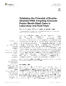 Digitalna vsebina dCOBISS (Validating the potential of double-stranded RNA targeting Colorado potato beetle mesh gene in laboratory and field trials [Elektronski vir])