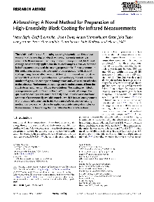 Digitalna vsebina dCOBISS (Airbrushing [Elektronski vir] : a novel method for preparation of high-emissivity black coating for infrared measurement / Victor Regis ... [et al.])