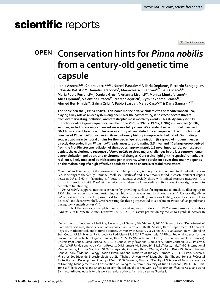 Digitalna vsebina dCOBISS (Conservation hints for Pinna nobilis from a century-old genetic time capsule [Elektronski vir] / Ilenia Azzena ... [et al.])