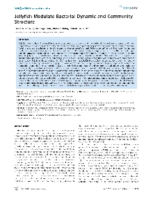 Digitalna vsebina dCOBISS (Jellyfish modulate bacterial dynamic and community structure [Elektronski vir] / Tinkara Tinta ... [et al.])