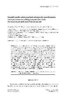 Digitalna vsebina dCOBISS (Quantifying the intersexual and interspecific morphometric variation in two resembling sympatric lacertids : Iberolacerta horvathi and Podarcis muralis)