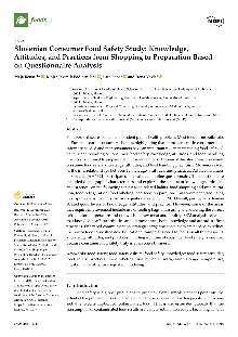Digitalna vsebina dCOBISS (Slovenian consumer food safety study [Elektronski vir] : knowledge, attitudes, and practices from shopping to preparation based on questionnaire analysis / Maja Bensa ... [et al.])