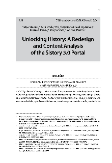 Digitalna vsebina dCOBISS (Unlocking history : a redesign and content analysis of the SIstory 5.0 portal / Katja Meden ... [et al.])