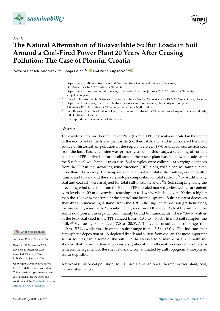 Digitalna vsebina dCOBISS (The natural attenuation of bioavailable sulfur loads in soil around a coal-fired power plant 20 years after ceasing pollution : the case of Plomin, Croatia / Neža Malenšek Andolšek, Sonja Lojen, Nina Zupančič)