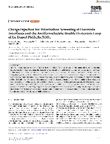 Digitalna vsebina dCOBISS (Charge Injection for polarization screening at electrode interfaces and the antiferroelectric double hysteresis loop of la-doped Pb(Zr,Sn,Ti)O[sub]3 [Elektronski vir] / Binxiang Huang ... [et al.])