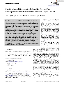 Digitalna vsebina dCOBISS (Electrically and geometrically tunable photon pair entanglement from ferroelectric nematic liquid crystal [Elektronski vir] / Sara Klopčič ... [et al.])