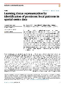 Digitalna vsebina dCOBISS (Learning tissue representation by identification of persistent local patterns in spatial omics data [Elektronski vir] / Jovan Tanevski ... [et al.])