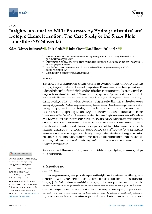 Digitalna vsebina dCOBISS (Insights into the landslide processes by hydrogeochemical and isotopic characterization : the case study of the Slano blato landslide (SW Slovenia) / Galena Debevec Jordanova ... [et al.])