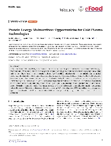 Digitalna vsebina dCOBISS (Protein energy malnutrition [Elektronski vir] : opportunities for cold plasma technologies / Karthika Prasad ... [et al.])