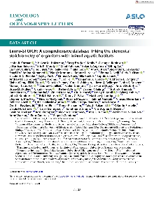 Digitalna vsebina dCOBISS (Limno-STOICH [Elektronski vir] : a comprehensive database linking the elemental stoichiometry of organisms with inland aquatic habitats / Jessica R. Corman ... [et al.])