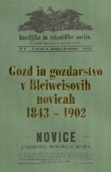 Digitalna vsebina dCOBISS (Gozd in gozdarstvo v Bleiweisovih novicah 1843-1902)