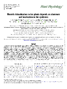 Digitalna vsebina dCOBISS (Fluoride detoxification in tea plants depends on aluminium and localization in the epidermis [Elektronski vir] / Chenyu Zhang ... [et al.])