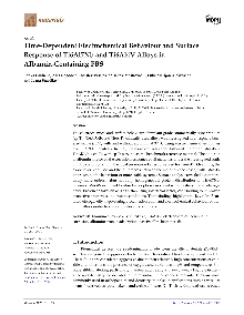 Digitalna vsebina dCOBISS (Time-dependent electrochemical behaviour and surface response of Ti6Al7Nb and Ti6Al4V alloys in albumin-containing PBS / Senka Gudić ... [et al.])