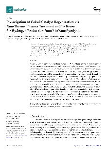 Digitalna vsebina dCOBISS (Investigation of coked catalyst regeneration via non-thermal plasma treatment and its reuse for hydrogen production from methane pyrolysis [Elektronski vir] / Šarūnas Varnagiris ... [et al.])