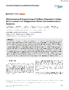 Digitalna vsebina dCOBISS (Microstructural engineering of sodium potassium niobate for enhanced and temperature-stable electromechanical response [Elektronski vir] / Andraž Bradeško ... [et al.])