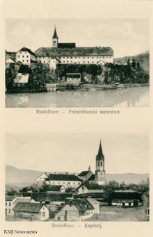 Digitalna vsebina dCOBISS (Rudolfovo - Frančiškanski samostan [Slikovno gradivo] ; Rudolfovo - Kapitelj)