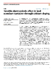 Digitalna vsebina dCOBISS (Tunable electrocaloric effect in lead scandium tantalate through calcium doping [Elektronski vir] / Youri Nouchokgwe ... [et al.])