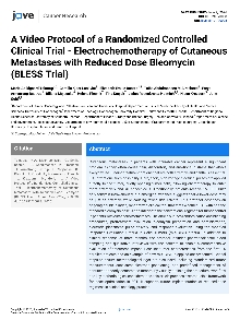 Digitalna vsebina dCOBISS (A video protocol of a randomized controlled clinical trial - electrochemotherapy of cutaneous metastases with reduced dose bleomycin (BLESS Trial) [Elektronski vir] / Marie Abildgaard Tolstrup ... [et al.])