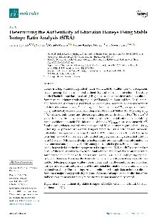 Digitalna vsebina dCOBISS (Determining the authenticity of Ghanaian honeys using stable isotope ratio analysis (SIRA) [Elektronski vir] / Lebene Kpattah ... [et al.])