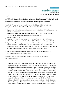 Digitalna vsebina dCOBISS (APS8, a polymeric alkylpyridinium salt blocks [alpha]7 nAChR and induces apoptosis in non-small cell lung carcinoma [Elektronski vir])