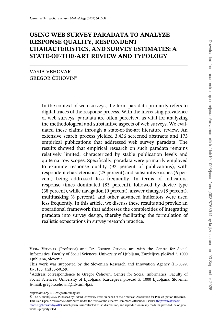Digitalna vsebina dCOBISS (Using web survey paradata to analyze response quality, respondent characteristics, and survey estimates : a state-of-the-art review and typology / Vasja Vehovar, Gregor Čehovin)