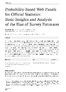 Digitalna vsebina dCOBISS (Probability-based web panels for official statistics : basic insights and analysis of the bias of survey estimates / Gregor Čehovin, Vasja Vehovar)