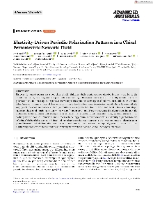 Digitalna vsebina dCOBISS (Elasticity-driven periodic polarization patterns in a chiral ferroelectric nematic fluid [Elektronski vir] / Anej Sterle ... [et al.])