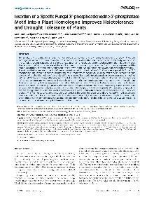 Digitalna vsebina dCOBISS (Insertion of a specific fungal 3'-phosphoadenosine-5'-phosphatase motif into a plant homologue improves halotoleranceand drought tolerance of plants [Elektronski vir])