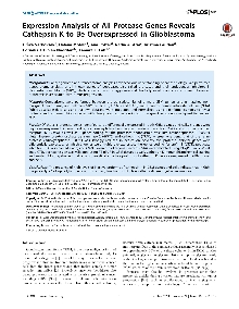 Digitalna vsebina dCOBISS (Expression analysis of all protease genes reveals cathepsin K to be overexpressed in glioblastoma [Elektronski vir])