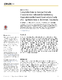 Digitalna vsebina dCOBISS (Using lidar data to analyse sinkhole characteristics relevant for understory vegetation under forest cover-case study of a high karst area in the Dinaric mountains [Elektronski vir])