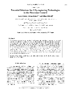 Digitalna vsebina dCOBISS (Potential solutions for ▫$CO_2▫$-capturing technologies in the slovenian context)