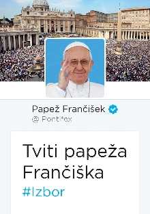 Digitalna vsebina dCOBISS (Tviti papeža Frančiška [Elektronski vir] : #izbor)