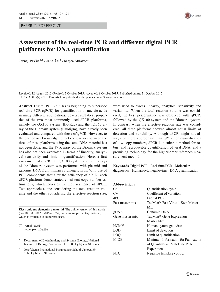 Digitalna vsebina dCOBISS (Assessment of the real-time PCR and different digital PCR platforms for DNA quantification)