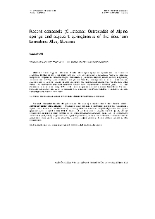 Digitalna vsebina dCOBISS (Recent ostracods (Crustacea: Ostracoda) of Alpine springs and adjacent springbrooks of the Southern Limestone Alps, Slovenia)