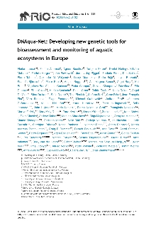 Digitalna vsebina dCOBISS (DNAqua-Net [Elektronski vir] : developing new genetic tools for bioassessment and monitoring of aquatic ecosystems in Europe / Florian Leese ... [et al.])