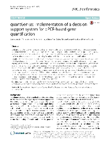 Digitalna vsebina dCOBISS (quantGenius [Elektronski vir] : implementation of a decision support system for qPCR-based gene quantification)