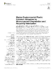 Digitalna vsebina dCOBISS (Marine environmental plastic pollution [Elektronski vir] : mitigation by microorganism degradation and recycling valorization / Juliana Oliveira ... [et al.])