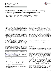 Digitalna vsebina dCOBISS (Droplet volume variability as a critical factor for accuracy of absolute quantification using droplet digital PCR / Alexandra Bogožalec Košir ... [et al.])