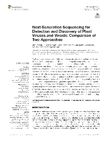 Digitalna vsebina dCOBISS (Next generation sequencing for detection and discovery of plant viruses and viroids [Elektronski vir] : comparison of two approaches)