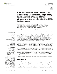 Digitalna vsebina dCOBISS (A framework for the evaluation of biosecurity, commercial, regulatory, and scientific impacts of plant viruses and viroids identified by NGS technologies [Elektronski vir])