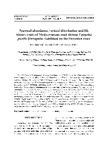 Digitalna vsebina dCOBISS (Seasonal abundance, vertical distribution and life history traits of Mediterranean mud shrimp Upogebia pusilla (Decapoda: Gebiidea) on the Slovenian coast)