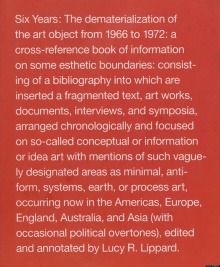 Digitalna vsebina dCOBISS (Six years : the dematerialization of the art object from 1966 to 1972 : a cross-reference book of information on some esthetic boundaries)