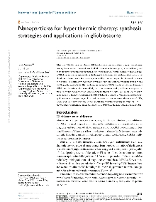 Digitalna vsebina dCOBISS (Nanoparticles for hyperthermic therapy [Elektronski vir] : synthesis strategies and applications in glioblastoma)