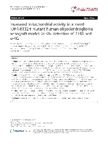 Digitalna vsebina dCOBISS (Increased mitochondrial activity in a novel IDH1-R132H mutant human oligodendroglioma xenograft model [Elektronski vir] : in situ detection of 2-HG and [alpha]-KG / Anna C Navis ... [et al.])