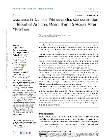 Digitalna vsebina dCOBISS (Decrease in cellular nanovesicles concentration in blood of athletes more than 15 hours after marathon [Elektronski vir])