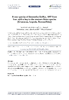 Digitalna vsebina dCOBISS (A new species of Stenasellus Dollfus, 1897 from Iran, with a key to the western Asian species (Crustacea, Isopoda, Stenasellidae))