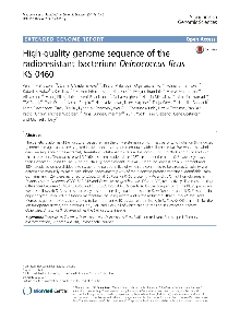 Digitalna vsebina dCOBISS (High-quality genome sequence of the radioresistant bacterium Deinococcus ficus KS 0460 [Elektronski vir])