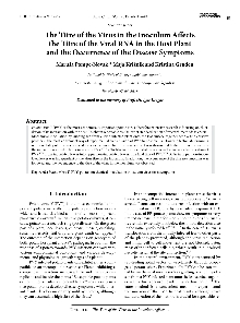 Digitalna vsebina dCOBISS (The titre of the virus in the inoculum affects the titre of the viral RNA in the host plant and the occurrence of the disease symptoms [Elektronski vir])