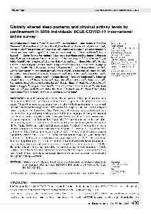 Digitalna vsebina dCOBISS (Globally altered sleep patterns and physical activity levels by confinement in 5056 individuals [Elektronski vir] : ECLB COVID-19 international online survey)